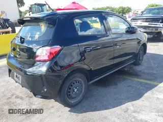 2024 Mitsubishi Mirage ES with VIN ML32AUHJ2RH019841, listed as a IAAI auction lot 41623414 with 6,629 mi miles and . Bid and sale history available at DreamBid. Image 4.