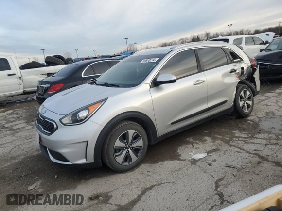 2017 Kia Niro FE with VIN KNDCB3LC0H5082972, listed as a Copart auction lot 86800214 with 176,938 mi miles and Salvage Title. Bid and sale history available at carsss.com. Image 1.