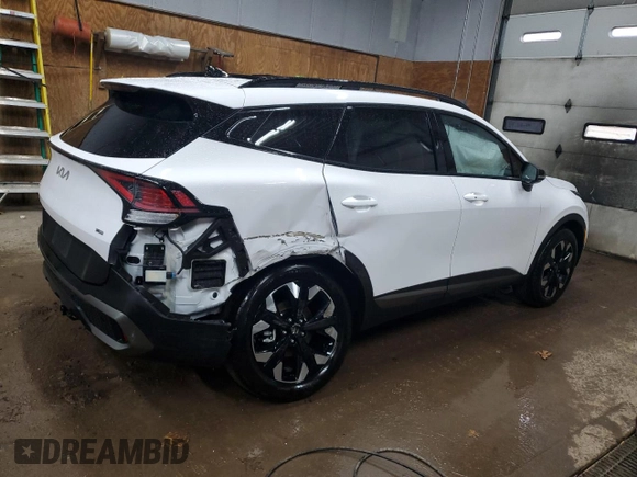 2024 Kia Sportage X-Line with VIN 5XYK6CDF6RG184553, listed as a Copart auction lot 78431414 with 7,144 mi miles and Salvage Title. Bid and sale history available at carsss.com. Image 3.