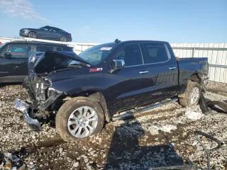 2023 Chevrolet Silverado 1500 LTZ with VIN 3GCUDGE88PG169248, listed as a Copart auction lot 44222615 with 0 mi miles and Salvage Title. Bid and sale history available at carsss.com. Image 1.