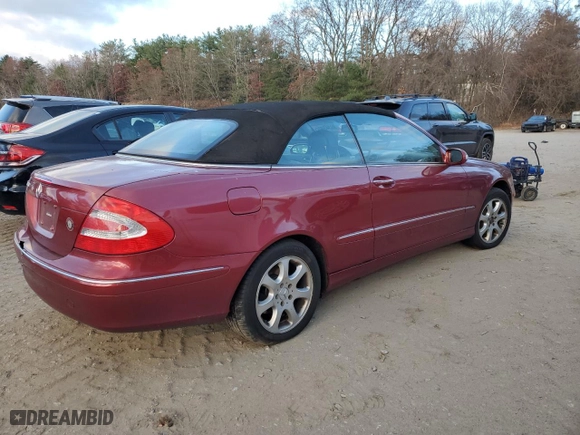 2004 Mercedes-Benz CLK-Class Cabriolet 3.2L with VIN WDBTK65G04T032160, listed as a Copart auction lot 80343424 with 104,002 mi miles and Clean Title. Bid and sale history available at carsss.com. Image 3.