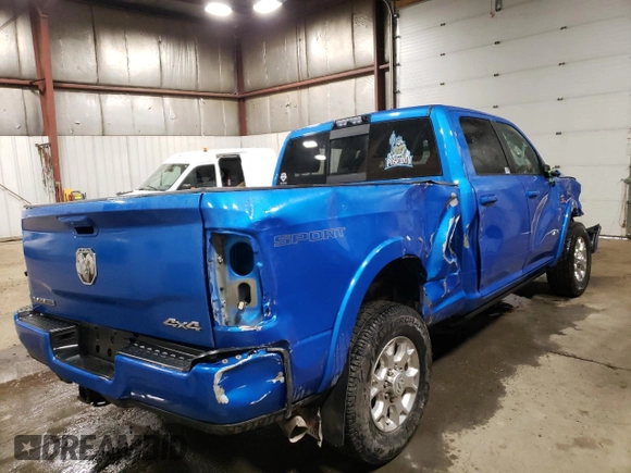 2021 Ram 2500 Laramie with VIN 3C6UR5FL1MG570734, listed as a Copart auction lot 53580205 with 52,873 mi miles and Salvage title. Bid and sale history available at DreamBid. Image 3.