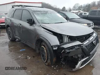 2023 Nissan Pathfinder Rock Creek with VIN 5N1DR3BD8PC275189, listed as a IAAI auction lot 41039839 with 50,058 mi miles and . Bid and sale history available at DreamBid. Image 1.