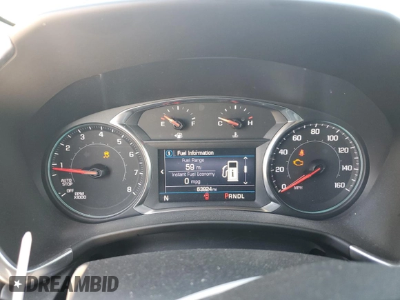 2022 Chevrolet Equinox LT with VIN 3GNAXKEVXNL195204, listed as a Copart auction lot 46784405 with 63,924 mi miles and Salvage Title. Bid and sale history available at DreamBid. Image 9.