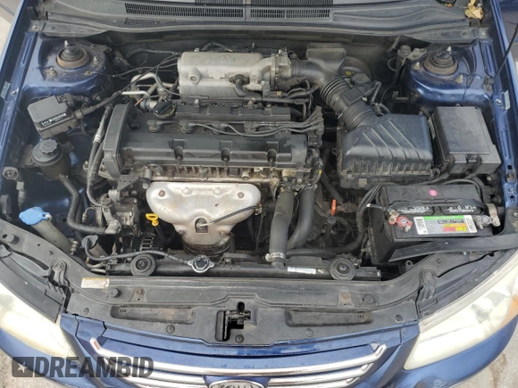 2007 Kia Spectra EX with VIN KNAFE121675438264, listed as a Copart auction lot 75255394 with 173,102 mi miles and Salvage Title. Bid and sale history available at carsss.com. Image 11.