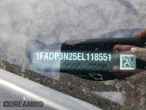 2014 Ford Focus Titanium with VIN 1FADP3N25EL118551, listed as a Copart auction lot 59814515 with 160,813 mi miles and Salvage title. Bid and sale history available at DreamBid. Image 14.