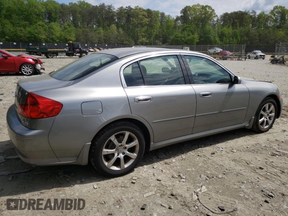 2006 Infiniti G35 with VIN JNKCV51F86M617385, listed as a Copart auction lot 54049075 with 195,894 mi miles and Salvage Title. Bid and sale history available at DreamBid. Image 3.