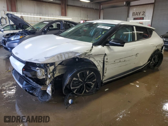 2022 Kia EV6 Wind with VIN KNDC3DLC2N5034114, listed as a Copart auction lot 50015875 with 48,040 mi miles and Salvage Title. Bid and sale history available at DreamBid. Image 1.