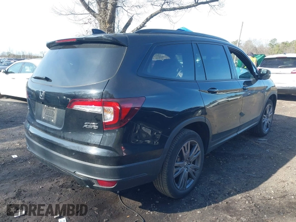2022 Honda Pilot Sport with VIN 5FNYF6H37NB086970, listed as a IAAI auction lot 41904244 with 18,533 mi miles. Bid and sale history available at carsss.com. Image 4.