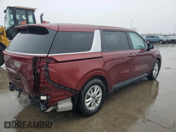 2023 Kia Carnival LX with VIN KNDNB4H33P6261541, listed as a Copart auction lot 85113954 with 54,581 mi miles and Non Repairable. Bid and sale history available at carsss.com. Image 3.