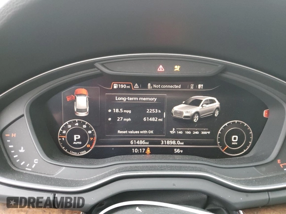 2018 Audi Q5 Premium Plus with VIN WA1BNAFY8J2111263, listed as a Copart auction lot 49230045 with 61,486 mi miles and Salvage Title. Bid and sale history available at carsss.com. Image 9.