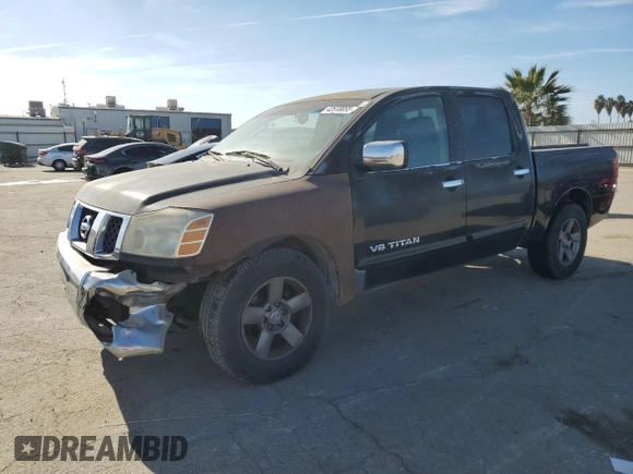 2005 Nissan Titan SE with VIN 1N6AA07A75N511728, listed as a Copart auction lot 42618055 with 113,210 mi miles and Salvage Title. Bid and sale history available at DreamBid. Image 1.