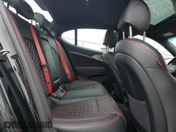 2022 Genesis G70 3.3T with VIN KMTG54TE9NU098610, listed as a Copart auction lot 59743295 with 42,025 mi miles and Salvage title. Bid and sale history available at DreamBid. Image 10.