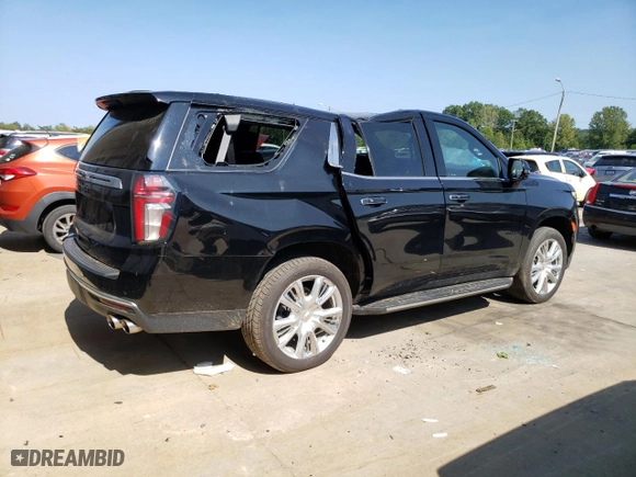 2021 Chevrolet Tahoe High Country with VIN 1GNSKTKL2MR383475, listed as a Copart auction lot 68377434 with 50,373 mi miles and Salvage Title. Bid and sale history available at carsss.com. Image 3.