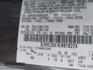 2012 Lincoln MKZ with VIN 3LNHL2GC4CR818224, listed as a IAAI auction lot 42496082 with 161,357 mi miles and . Bid and sale history available at DreamBid. Image 9.
