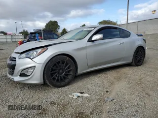 2016 Hyundai Genesis Coupe 3.8L Base with VIN KMHHT6KJ0GU132757, listed as a Copart auction lot 45107655 with 97,641 mi miles and Salvage title. Bid and sale history available at DreamBid. Image 1.