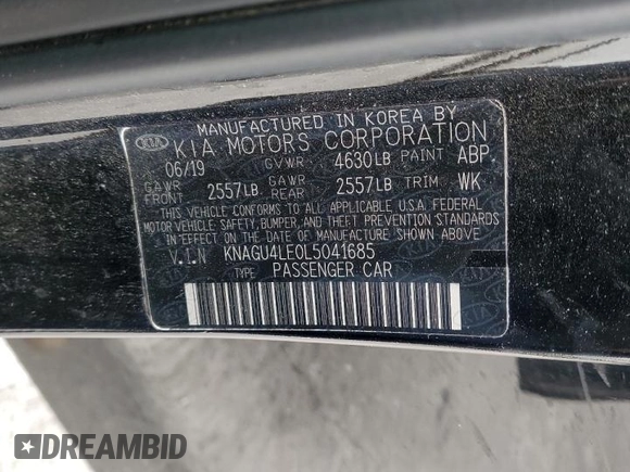 2020 Kia Optima Hybrid EX with VIN KNAGU4LE0L5041685, listed as a Copart auction lot 76353634 with 129,485 mi miles and Salvage Title. Bid and sale history available at carsss.com. Image 15.