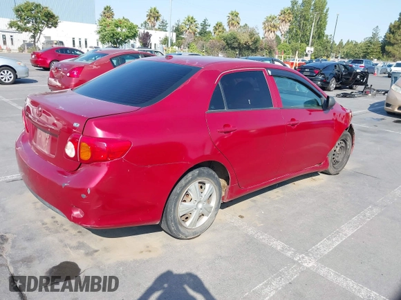2009 Toyota Corolla with VIN 1NXBU40E99Z089505, listed as a IAAI auction lot 39832879 with 197,912 mi miles. Bid and sale history available at carsss.com. Image 4.