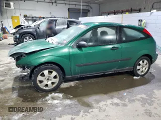 2002 Ford Focus ZX3 with VIN 3FAFP31302R160372, listed as a Copart auction lot 89343355 with Not provided miles and Salvage title. Bid and sale history available at DreamBid. Image 1.