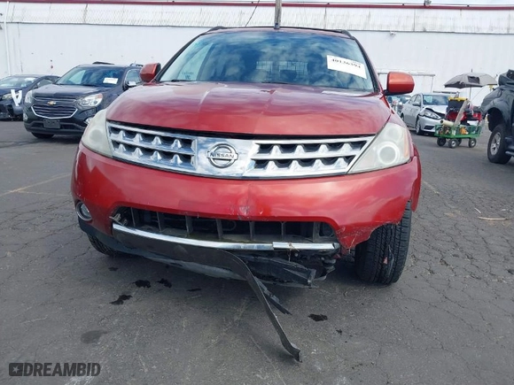 2006 Nissan Murano SL with VIN JN8AZ08W96W507878, listed as a IAAI auction lot 40136394 with 1 mi miles. Bid and sale history available at carsss.com. Image 6.