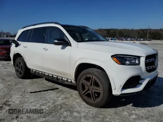 2022 Mercedes-Benz GLS with VIN 4JGFF5KE8NA802405, listed as a Copart auction lot 43269675 with 21,302 mi miles and Salvage Title. Bid and sale history available at carsss.com. Image 4.
