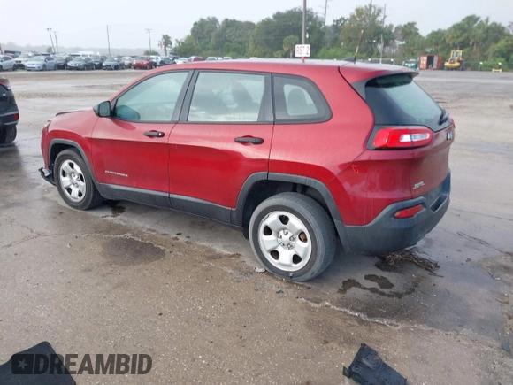 2016 Jeep Cherokee Sport with VIN 1C4PJLAB6GW136136, listed as a IAAI auction lot 41108560 with 97,982 mi miles. Bid and sale history available at carsss.com. Image 3.