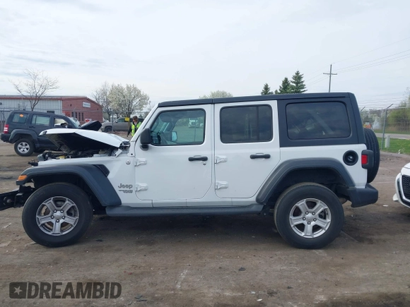 2020 Jeep Wrangler Unlimited Sport S z VIN 1C4HJXDG6LW241594, wystawiony jako IAAI lot #42045756 z przebiegiem 98 642 mil mil oraz . Historia ofert i sprzedaży dostępna na DreamBid. Obrazek 14.