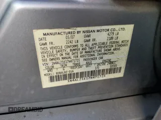 2007 Nissan Altima 2.5 with VIN 1N4AL21E17N471725, listed as a Copart auction lot 83664664 with 209,895 mi miles and Salvage Title. Bid and sale history available at carsss.com. Image 14.