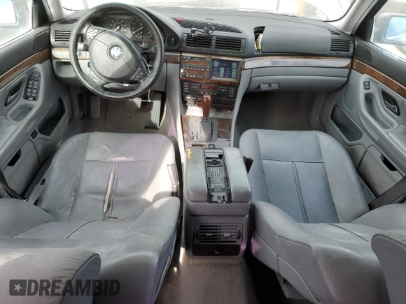 2001 BMW 7 Series 740iL with VIN WBAGH83411DP18779, listed as a Copart auction lot 43258765 with 110,214 mi miles and Salvage Title. Bid and sale history available at carsss.com. Image 8.