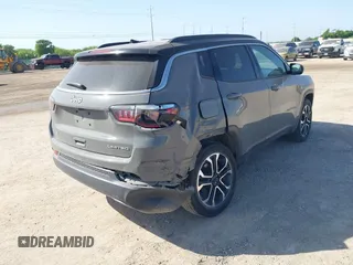 2023 Jeep Compass Limited with VIN 3C4NJDCN7PT569166, listed as a IAAI auction lot 42018154 with 40,751 mi miles and . Bid and sale history available at carsss.com. Image 4.