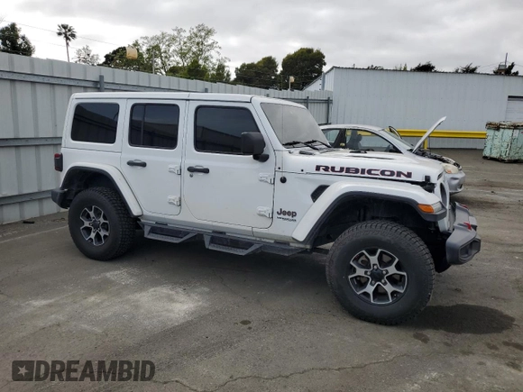 2019 Jeep Wrangler Unlimited Rubicon with VIN 1C4HJXFG6KW642011, listed as a Copart auction lot 53132185 with 67,435 mi miles and Salvage title. Bid and sale history available at DreamBid. Image 4.