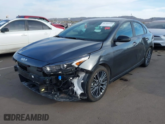 2023 Kia Forte GT-Line with VIN 3KPF54AD7PE672949, listed as a IAAI auction lot 41705154 with 14,897 mi miles. Bid and sale history available at carsss.com. Image 2.
