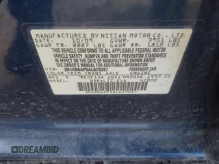 2010 Nissan Sentra S with VIN 3N1AB6AP5AL629287, listed as a IAAI auction lot 41737328 with 111,607 mi miles and . Bid and sale history available at DreamBid. Image 9.
