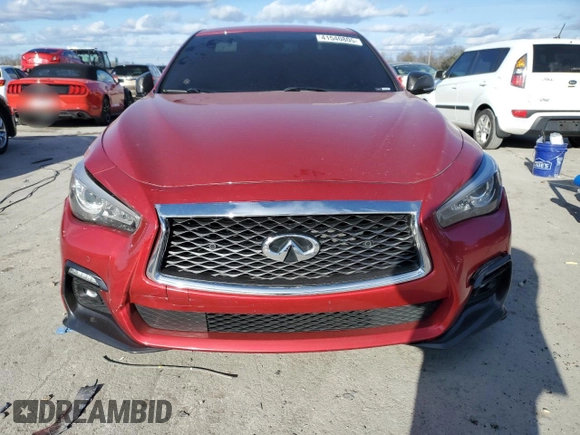 2019 Infiniti Q50 RED SPORT 400 with VIN JN1FV7AP4KM780082, listed as a Copart auction lot 41540805 with 78,820 mi miles and Salvage Title. Bid and sale history available at carsss.com. Image 5.