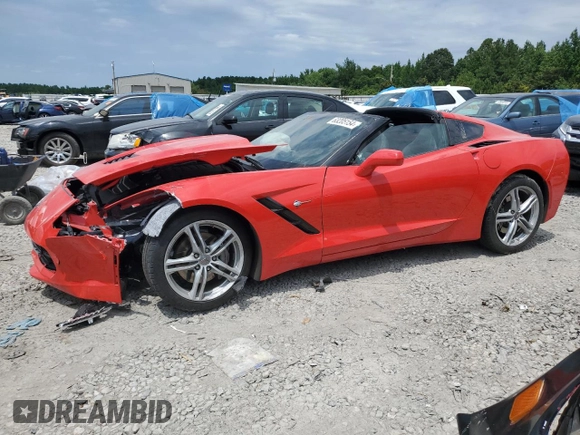 2017 Chevrolet Corvette 1LT with VIN 1G1YB2D70H5109758, listed as a Copart auction lot 63205154 with 5,471 mi miles and Salvage Title. Bid and sale history available at carsss.com. Image 1.