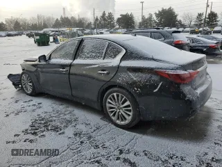 2023 Infiniti Q50 Luxe with VIN JN1EV7BR8PM541976, listed as a Copart auction lot 45134995 with 19,621 mi miles and Salvage title. Bid and sale history available at DreamBid. Image 2.
