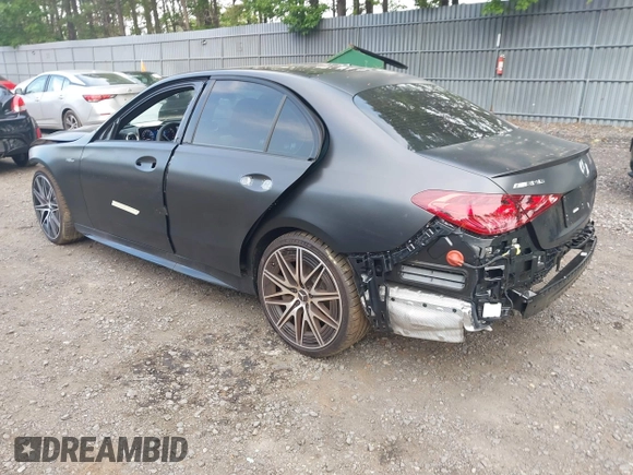 2025 Mercedes-Benz C 43 AMG with VIN W1KAF8HB1SR256613, listed as a IAAI auction lot 42376954 with 1,570 mi miles and . Bid and sale history available at DreamBid. Image 3.