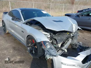 2018 Ford Mustang GT with VIN 1FA6P8CF5J5162267, listed as a IAAI auction lot 41772190 with 55,382 mi miles. Bid and sale history available at carsss.com. Image 1.