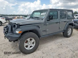 2022 Jeep Wrangler Unlimited Willys Sport with VIN 1C4HJXDMXNW158534, listed as a Copart auction lot 62179995 with 66,947 mi miles and Salvage title. Bid and sale history available at DreamBid. Image 1.