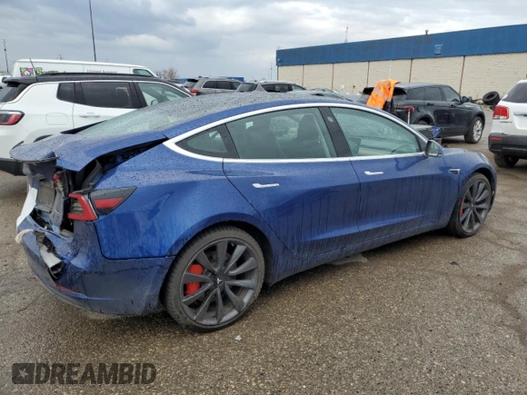 2020 Tesla Model 3 Performance z VIN 5YJ3E1EC2LF669481, wystawiony jako Copart lot #53718595 z przebiegiem 88 709 mil mil oraz Czysty tytuł • Clean title. Historia ofert i sprzedaży dostępna na DreamBid. Obrazek 3.