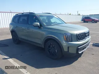 2025 Kia Telluride SX X-Line with VIN 5XYP5DGC3SG589128, listed as a IAAI auction lot 42169376 with 7,581 mi miles and . Bid and sale history available at DreamBid. Image 1.