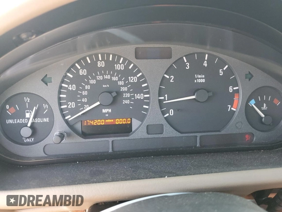 1997 BMW 3 Series 1.9L with VIN 4USCH7326VLB81104, listed as a Copart auction lot 85338034 with 174,200 mi miles and Salvage Title. Bid and sale history available at carsss.com. Image 9.