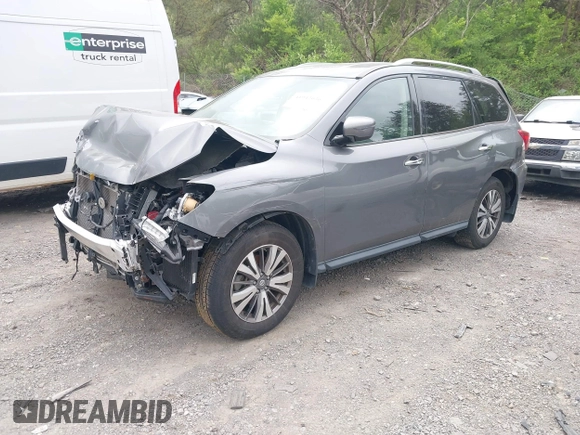2018 Nissan Pathfinder S with VIN 5N1DR2MN7JC654627, listed as a IAAI auction lot 41942036 with 58,146 mi miles and . Bid and sale history available at DreamBid. Image 17.