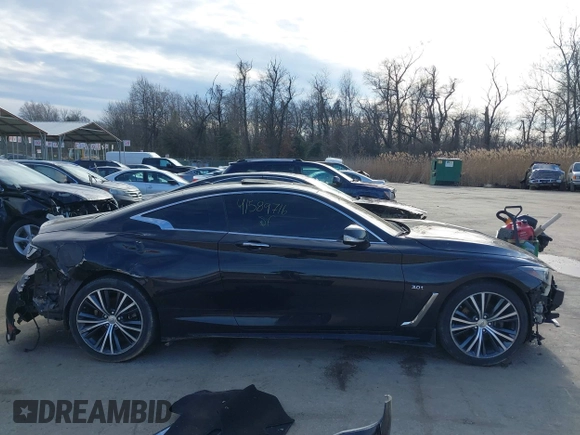2019 Infiniti Q60 Luxe with VIN JN1EV7EL0KM291021, listed as a IAAI auction lot 41589716 with 59,235 mi miles and . Bid and sale history available at DreamBid. Image 14.