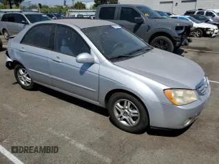 2005 Kia Spectra LX with VIN KNAFE122855179475, listed as a Copart auction lot 66996474 with 187,674 mi miles and Salvage Title. Bid and sale history available at carsss.com. Image 4.