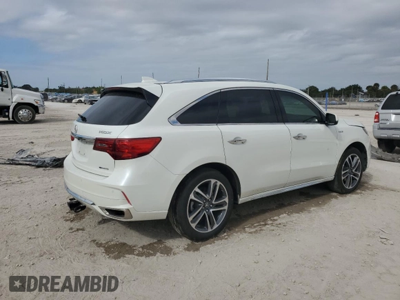 2019 Acura MDX Sport Hybrid w/Advance Pkg with VIN 5J8YD7H71KL000531, listed as a Copart auction lot 84648554 with 0 mi miles and Salvage Title. Bid and sale history available at carsss.com. Image 3.