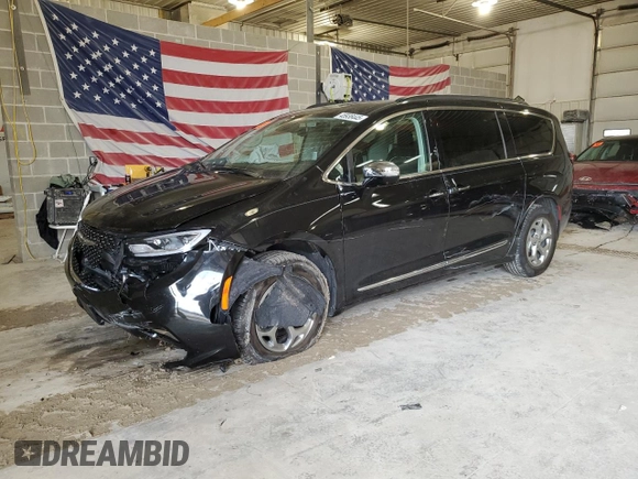 2023 Chrysler Pacifica Limited with VIN 2C4RC3GGXPR503876, listed as a Copart auction lot 45938445 with 12,606 mi miles and Salvage title. Bid and sale history available at DreamBid. Image 1.