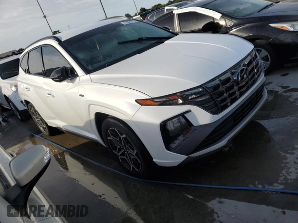 2022 Hyundai Tucson N Line with VIN KM8JF3AE1NU159202, listed as a Copart auction lot 73882714 with 0 mi miles and Salvage Title. Bid and sale history available at carsss.com. Image 4.