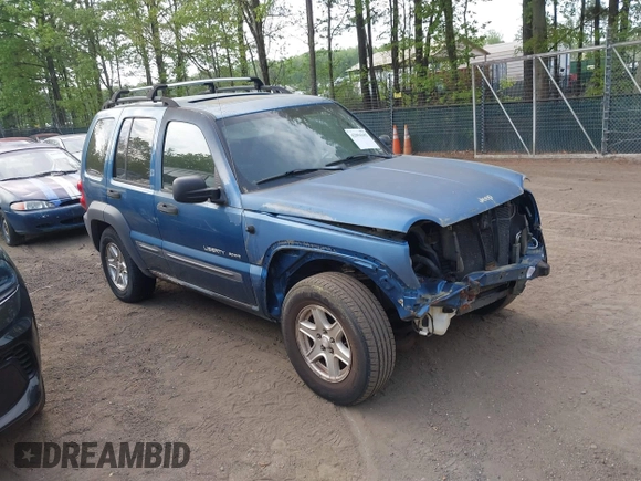 2003 Jeep Liberty Sport with VIN 1J4GL48K23W685486, listed as a IAAI auction lot 42094185 with 156,690 mi miles. Bid and sale history available at carsss.com. Image 1.