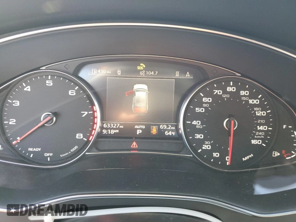 2019 Audi A6 Premium with VIN WAUD8AF22KN130874, listed as a Copart auction lot 84563384 with 63,327 mi miles and Salvage Title. Bid and sale history available at carsss.com. Image 9.